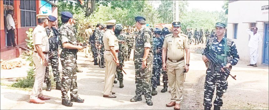 ಜಗಳೂರಿನಲ್ಲಿ ಭದ್ರತಾ ಪಡೆ ಪಥ ಸಂಚಲನ