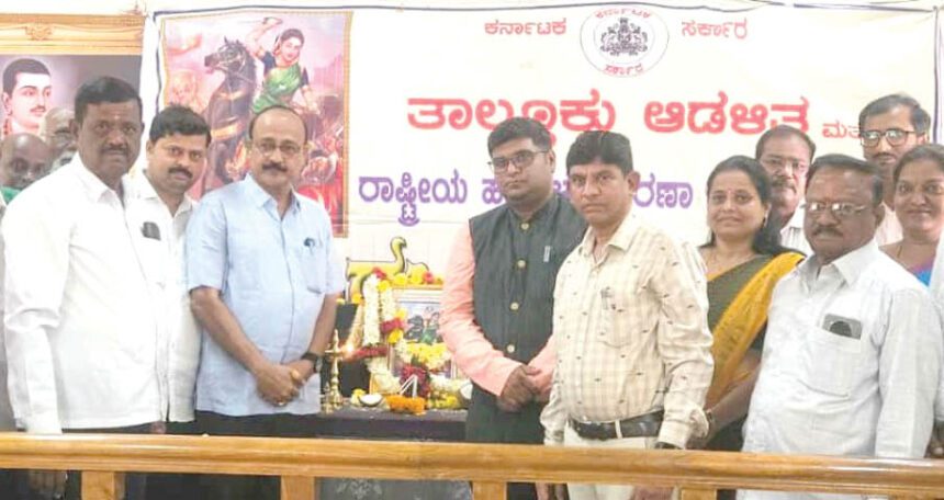 ಹೊನ್ನಾಳಿ: ವಿಜಯೋತ್ಸವಕ್ಕೆ ಮೆರಗು ತಂದ ಕೇಂದ್ರ ಸರ್ಕಾರ